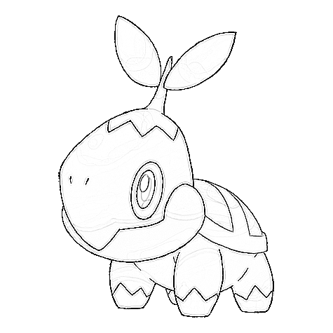 Edges in the Turtwig drawing as detected by the edge detection option